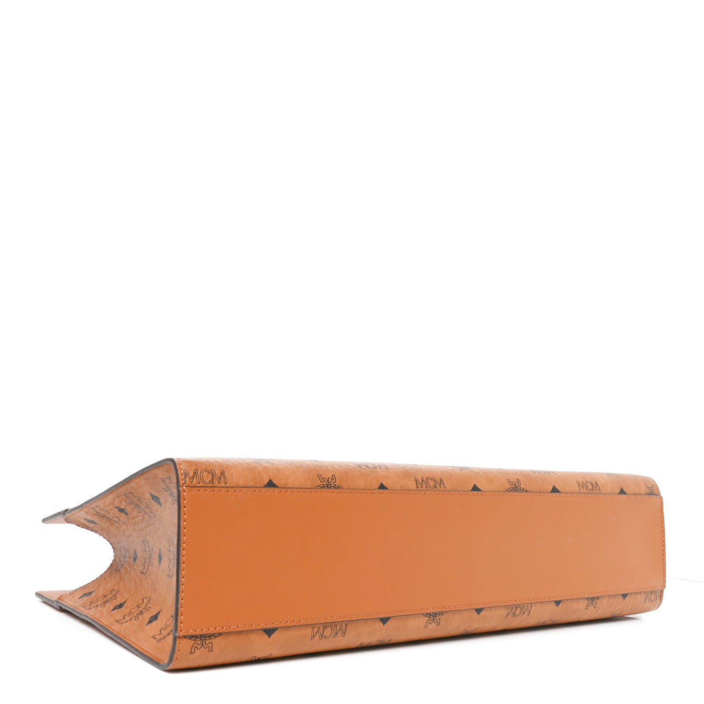 Visetos Calfskin Medium Diamond Tote Cognac