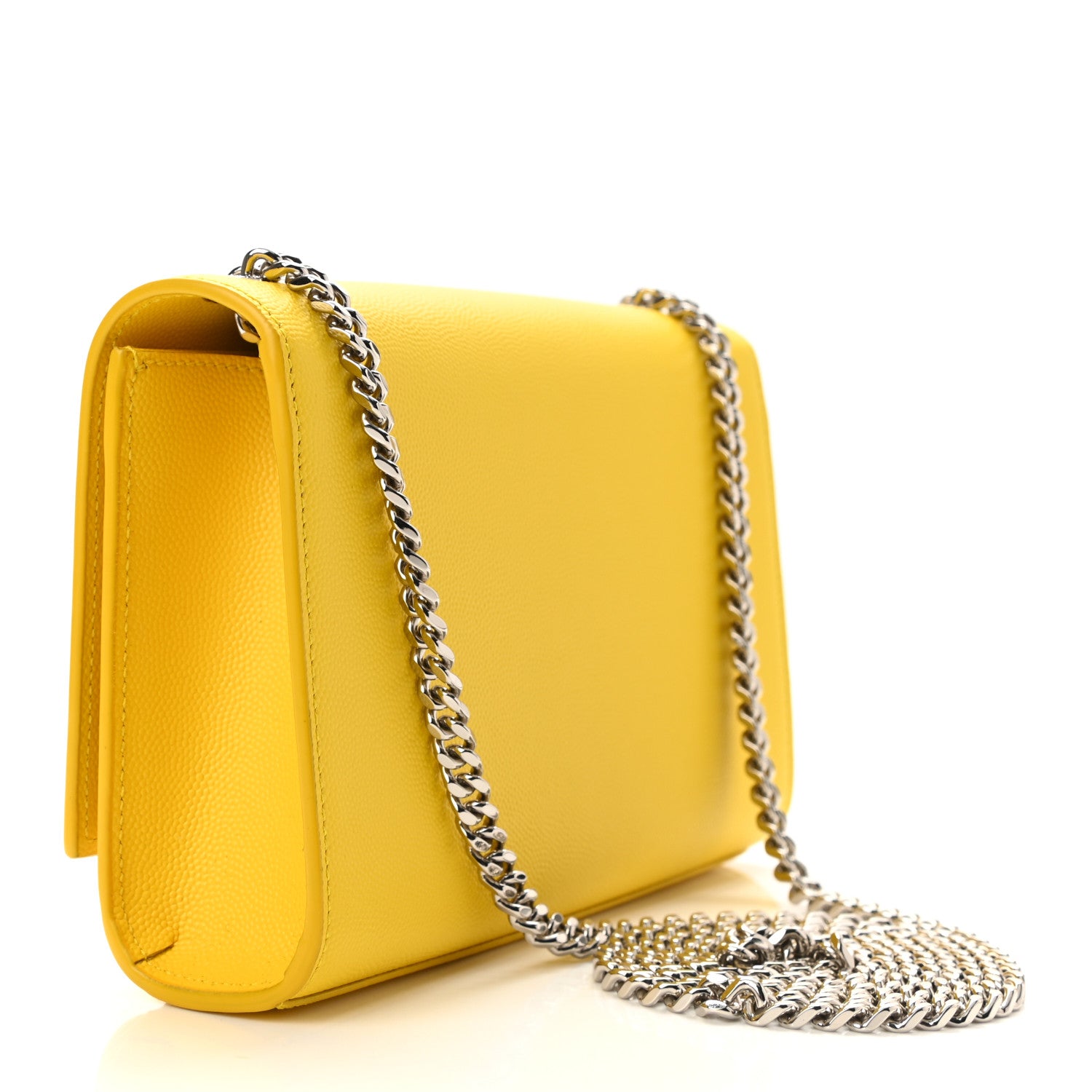 Saint Laurent Grain De Poudre Small Monogram Kate Satchel Mimosa 3 of 10
