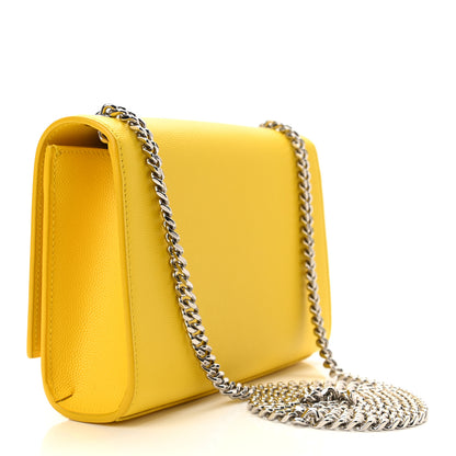 Saint Laurent Grain De Poudre Small Monogram Kate Satchel Mimosa 3 of 10