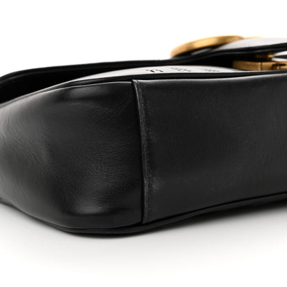 Gucci Calfskin Matelasse Small GG Marmont Shoulder Bag Black 9 of 10