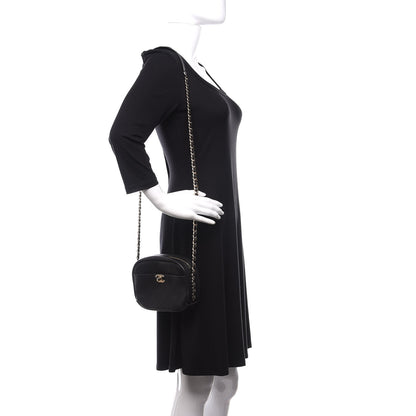 Chanel Goatskin Quilted Small Casual Trip Camera Case Black 2 of 11