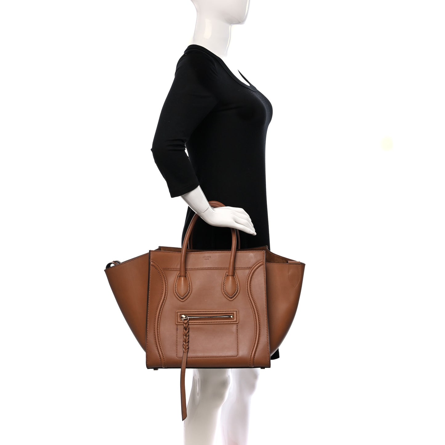 Natural Calfskin Medium Phantom Luggage Tan