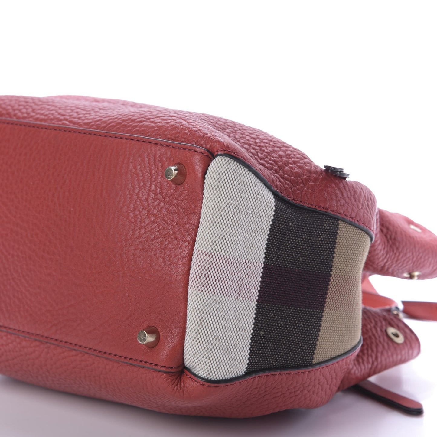 Grainy Calfskin House Check Small Maidstone Red