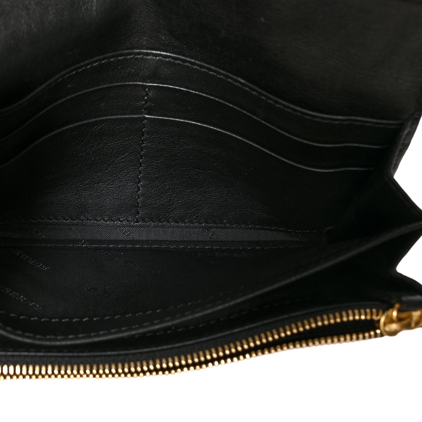 Calfskin House Check Porter Continental Wallet Black