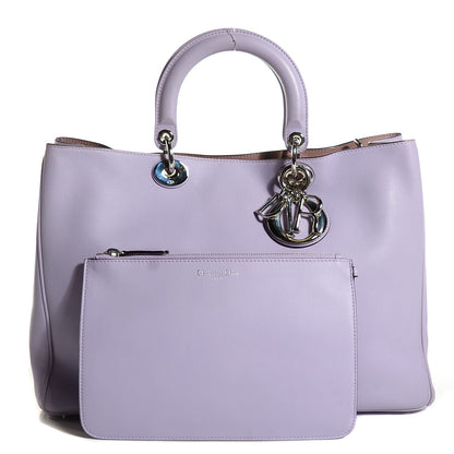 Christian Dior Calfskin Large Diorissimo Tote Lilac 3 of 12