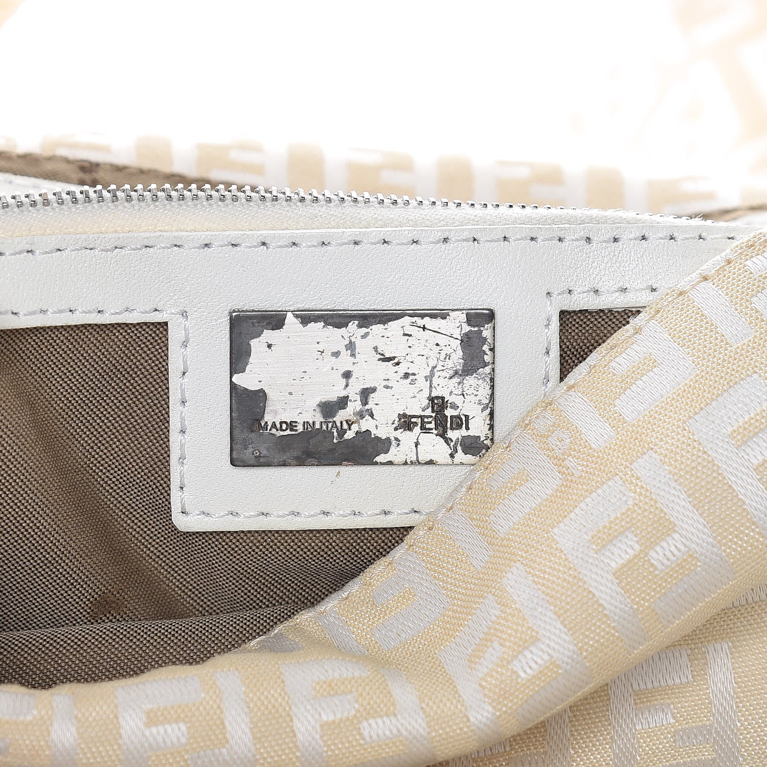 Fendi Zucchino Baguette Beige 6 of 13