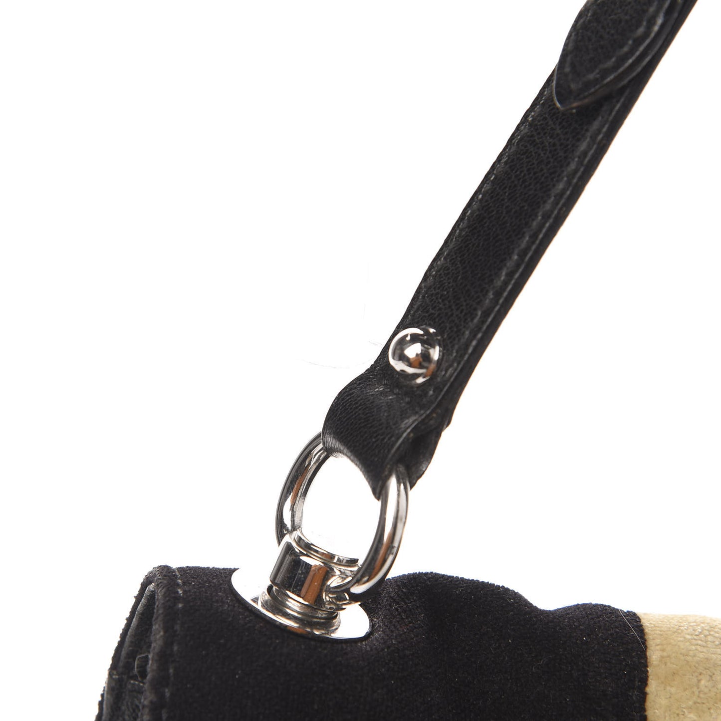 Velvet Web Blondie Medium Shoulder Flap Bag Black White