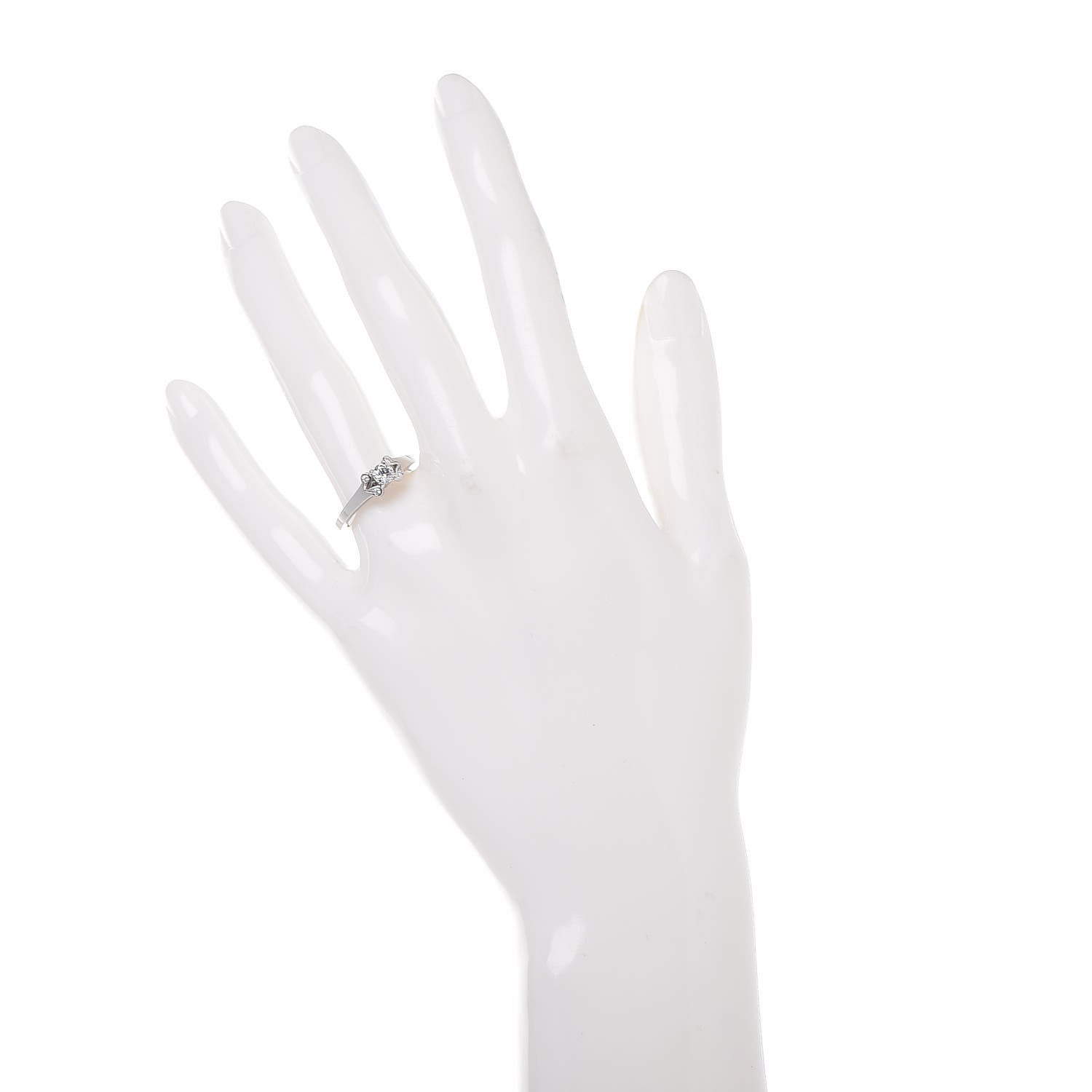 Cartier Platinum Diamond .23ct Ballerine Solitaire Engagement Ring 50 5.25 2 of 8
