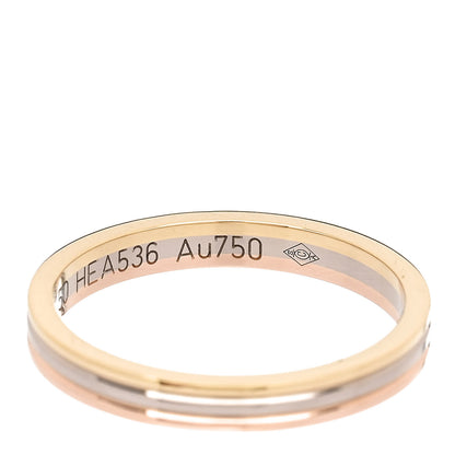 Cartier 18K Pink White Yellow Gold 2.5mm Vendome Louis Cartier Wedding Band Ring 50 5.25 6 of 7