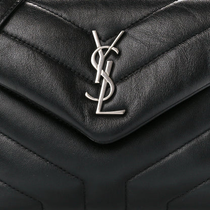 Saint Laurent Calfskin Y Quilted Monogram Toy Loulou Crossbody Bag Black 9 of 13