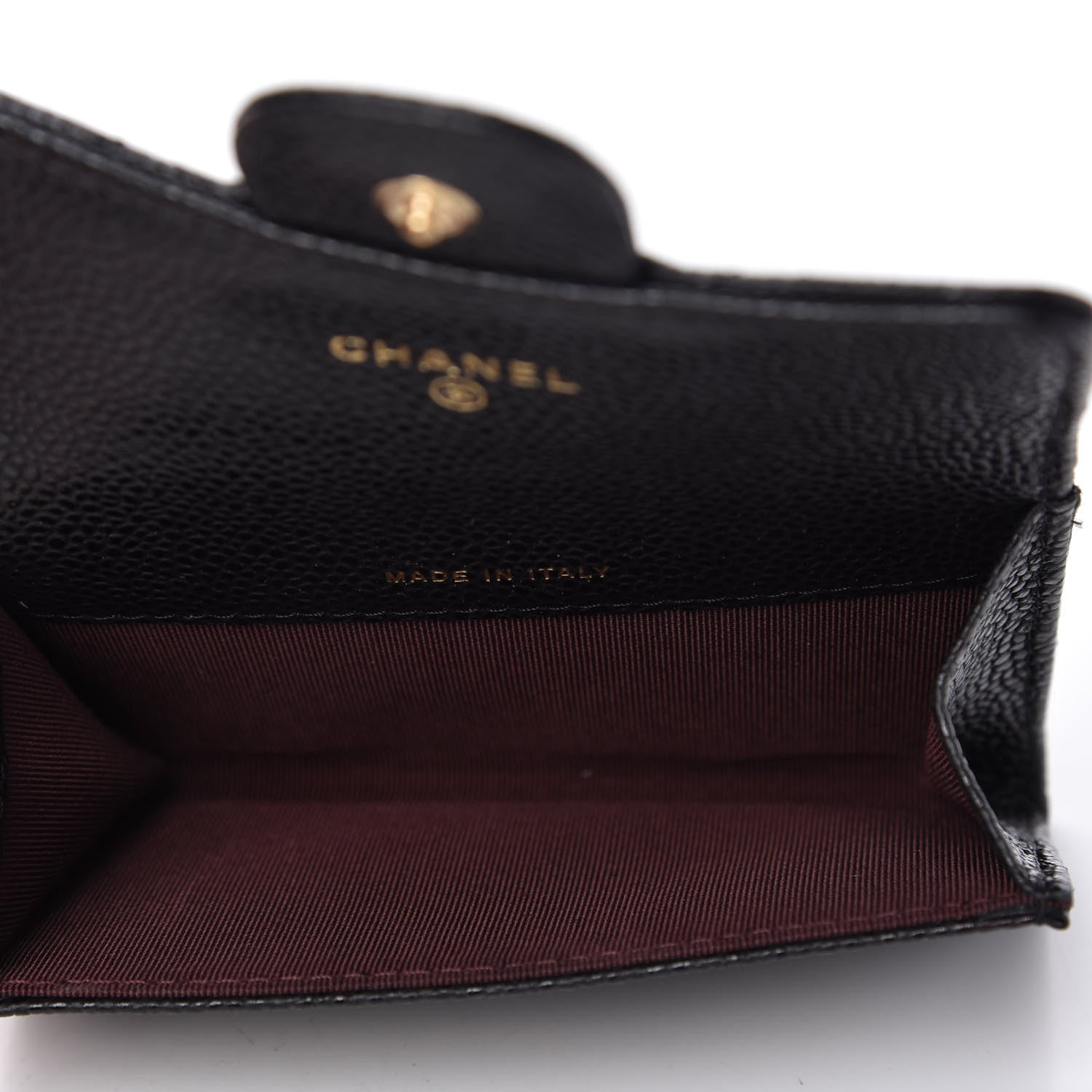 Chanel Caviar Quilted Flap Card Holder Wallet Black 5 of 9
