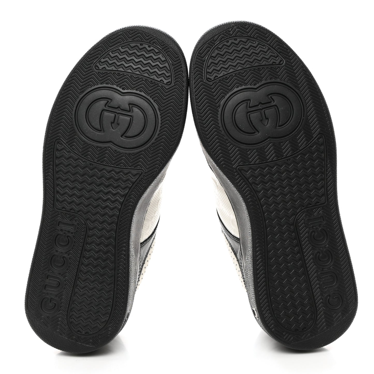 Calfskin GG Tennis Embossed Womens Platform 55mm Sneakers 38 Black White