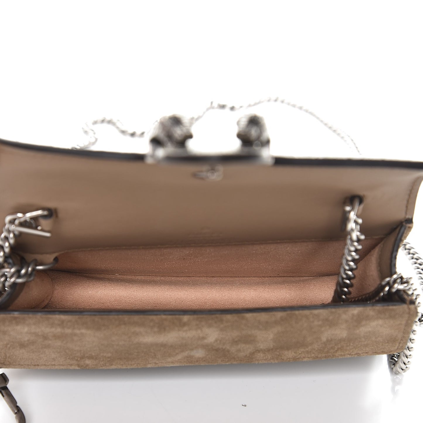 GG Supreme Monogram Super Mini Dionysus Shoulder Bag Taupe