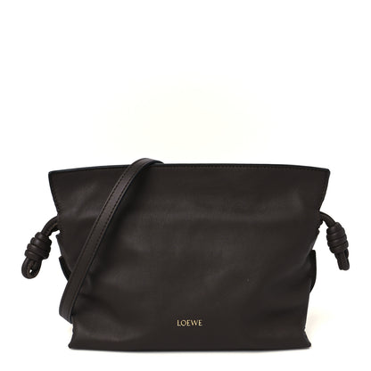 Loewe Calfskin Mini Flamenco Knot Clutch Chocolate 1 of 10