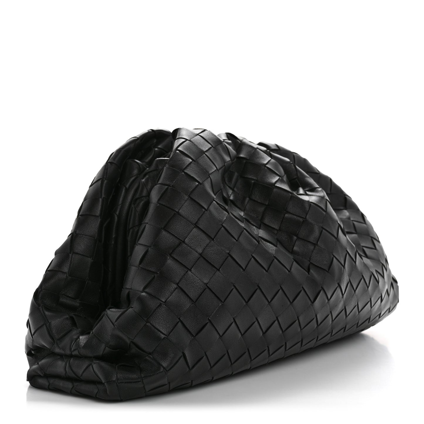 Nappa Maxi Intrecciato The Pouch Oversized Clutch Black