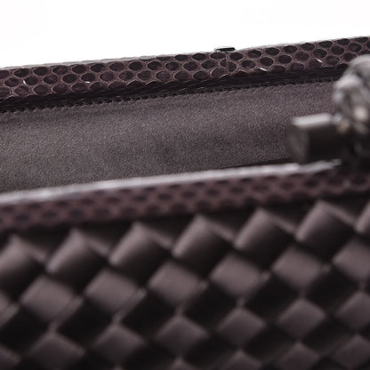 Bottega Veneta Satin Intreccio Impero Ayers Stretch Knot Clutch Quetsche 9 of 9