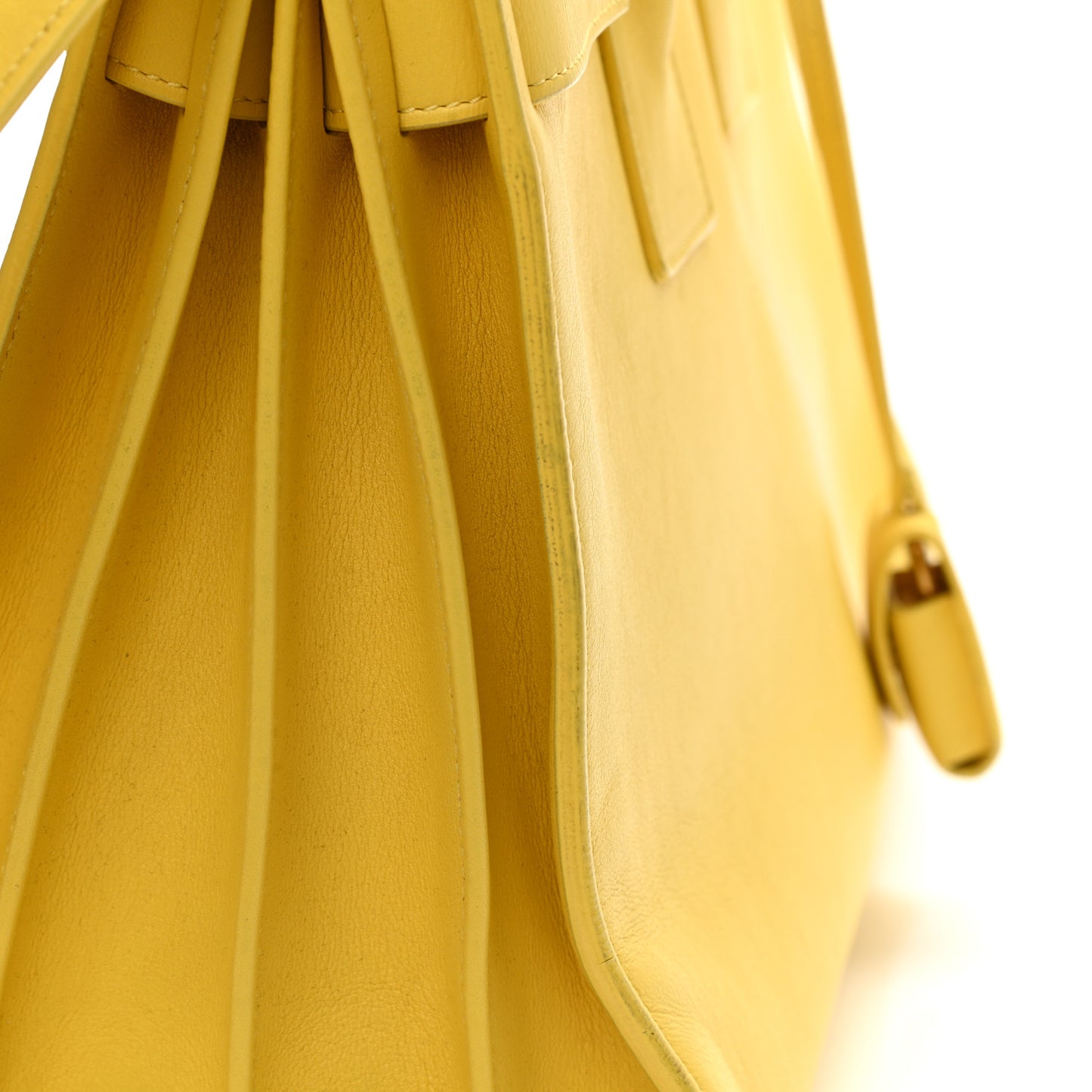 Calfskin Small Sac De Jour Bag Yellow