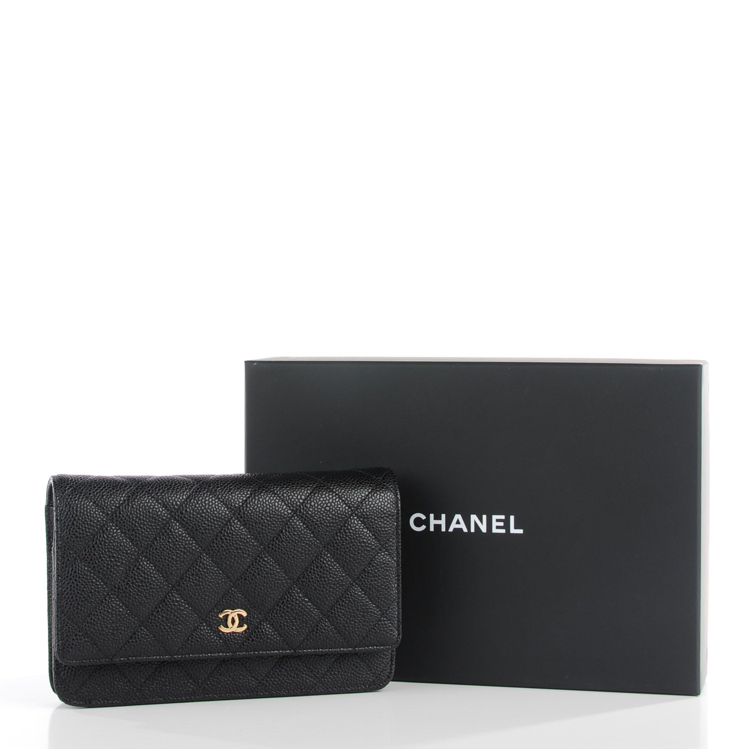 Chanel Caviar Quilted Wallet On Chain WOC Black 5 of 9