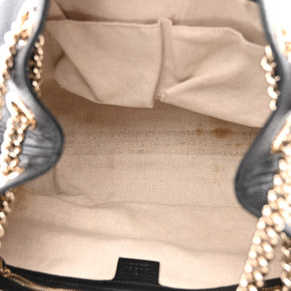 Gucci Pebbled Calfskin Medium Soho Chain Shoulder Bag Black 5 of 11