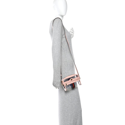 Gucci Vinyl Web Mini Ophidia Transparent Shoulder Bag Perfect Pink 2 of 10