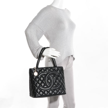 Chanel Caviar Quilted Medallion Tote Black 2 of 9
