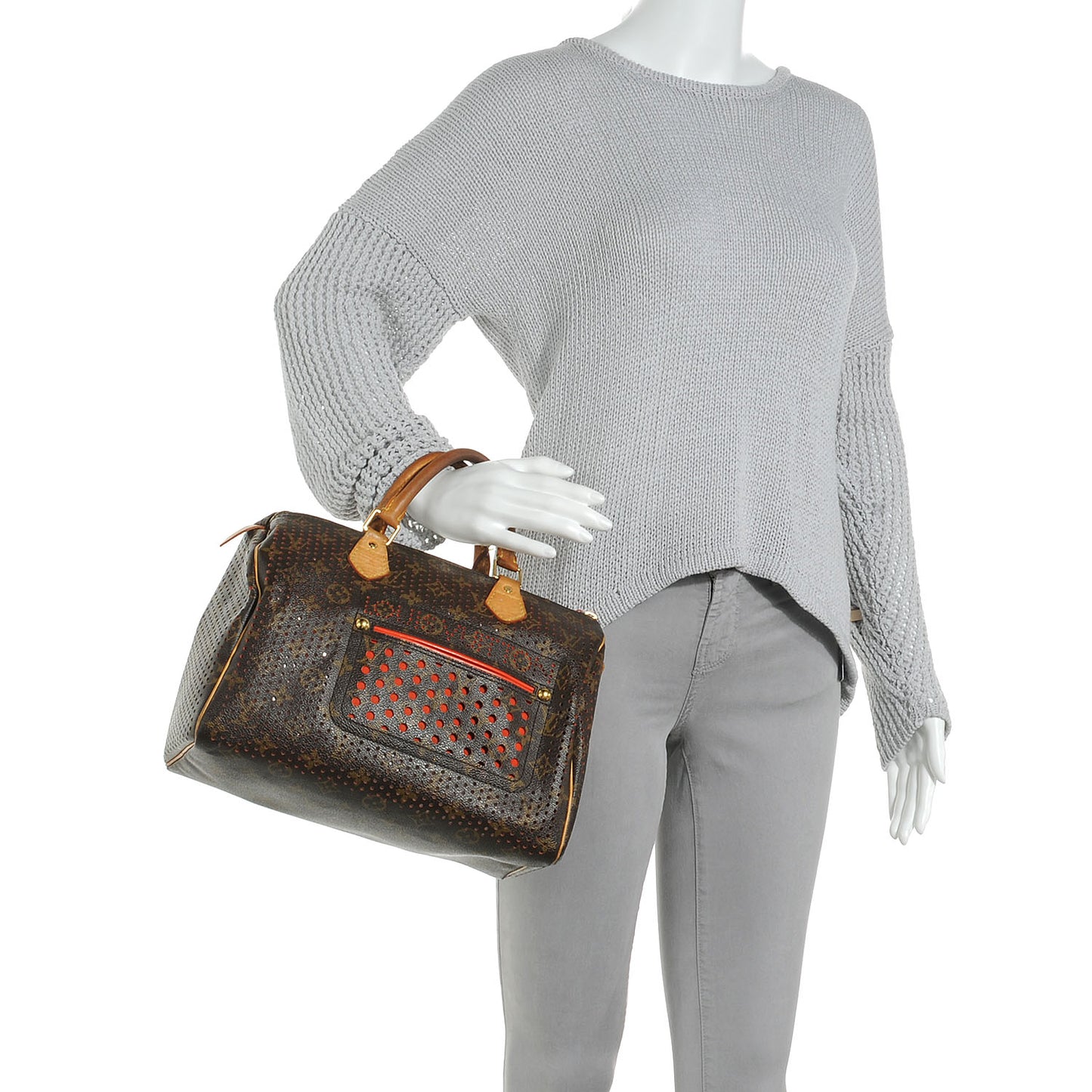 Monogram Perforated Speedy 30 Orange