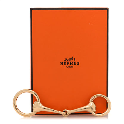 Hermes Permabrass Mors Scarf Ring Gold 4 of 4
