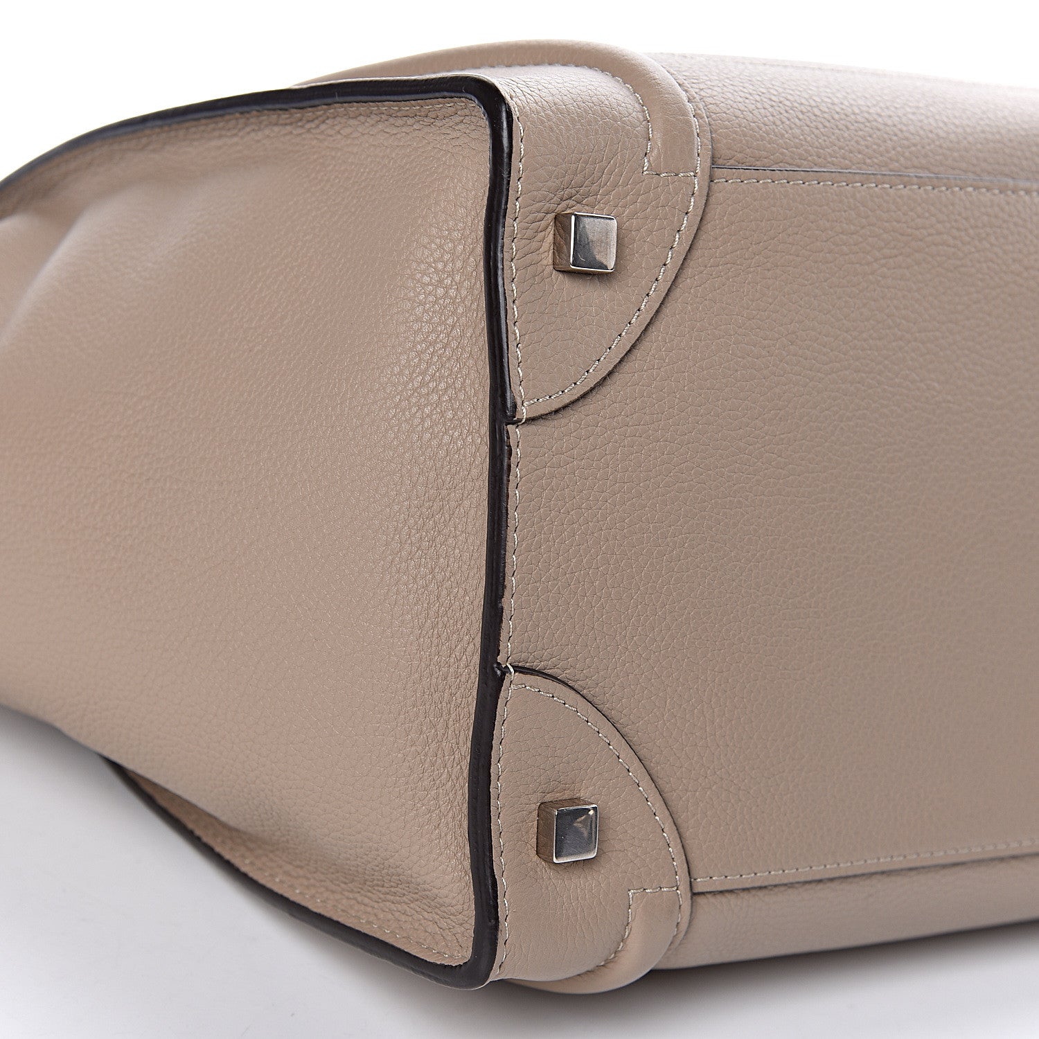 Celine Drummed Calfskin Mini Luggage Dune 8 of 11