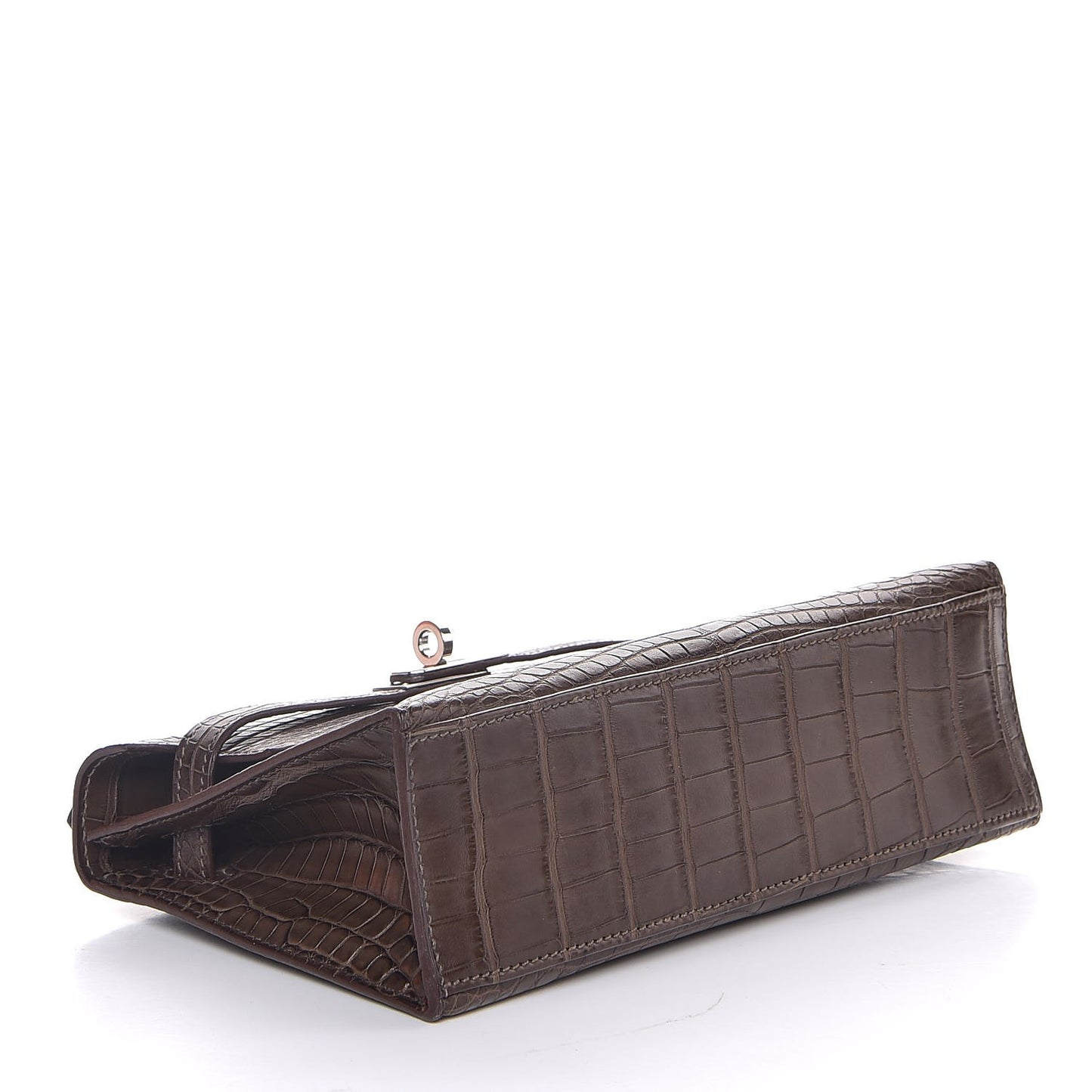 Matte Alligator Kelly Pochette Ebene