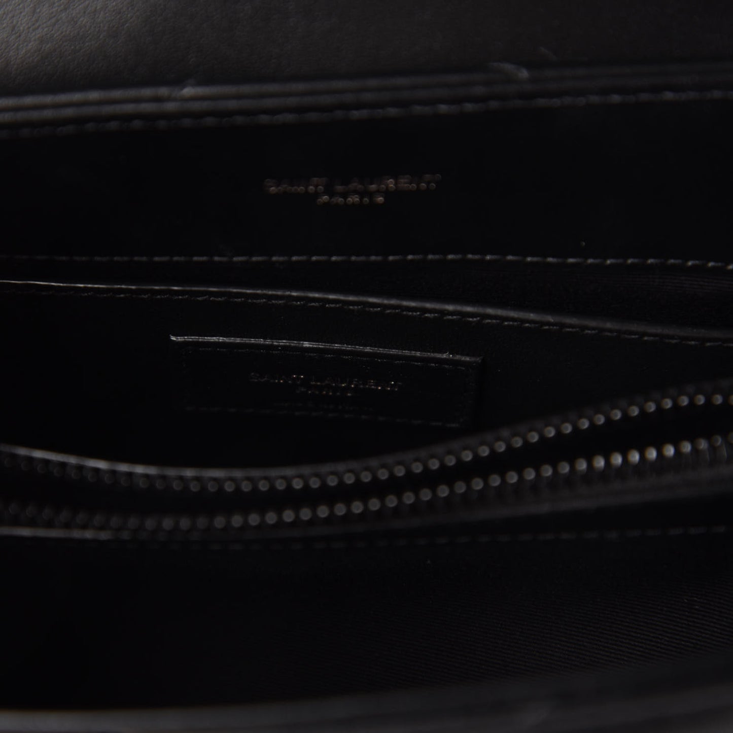 Calfskin Y Quilted Monogram Small Loulou Chain Satchel Black