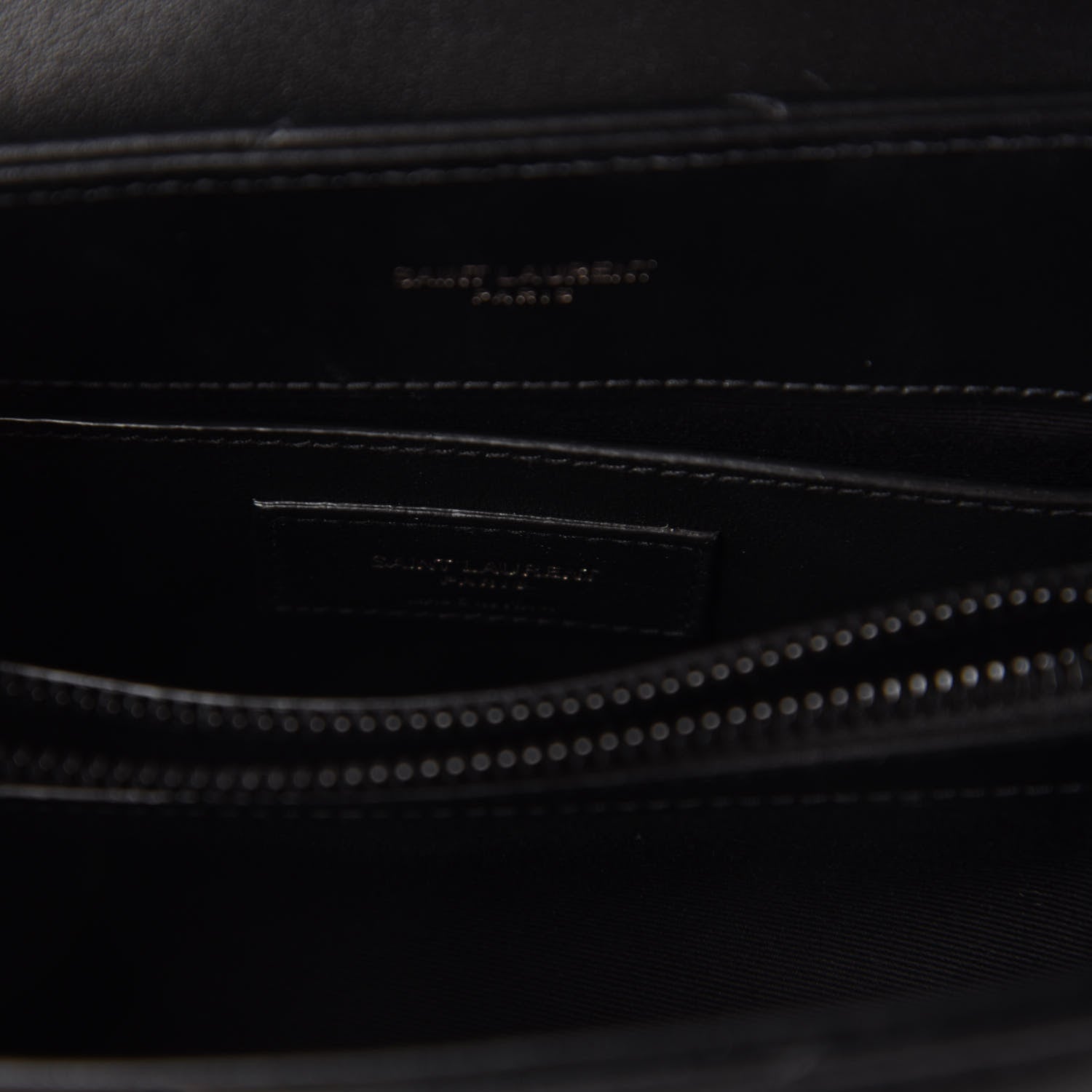 Saint Laurent Calfskin Y Quilted Monogram Small Loulou Chain Satchel Black 8 of 9