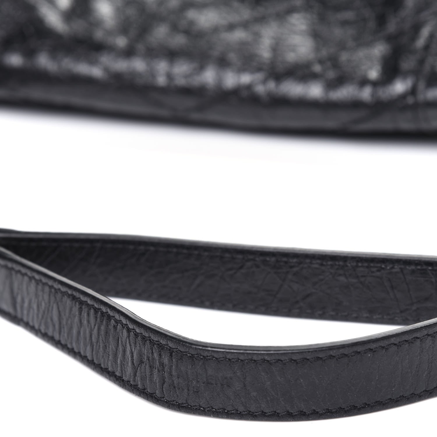 Saint Laurent Crinkled Calfskin Matelasse Monogram Baby Niki Chain Satchel Black 18 of 18