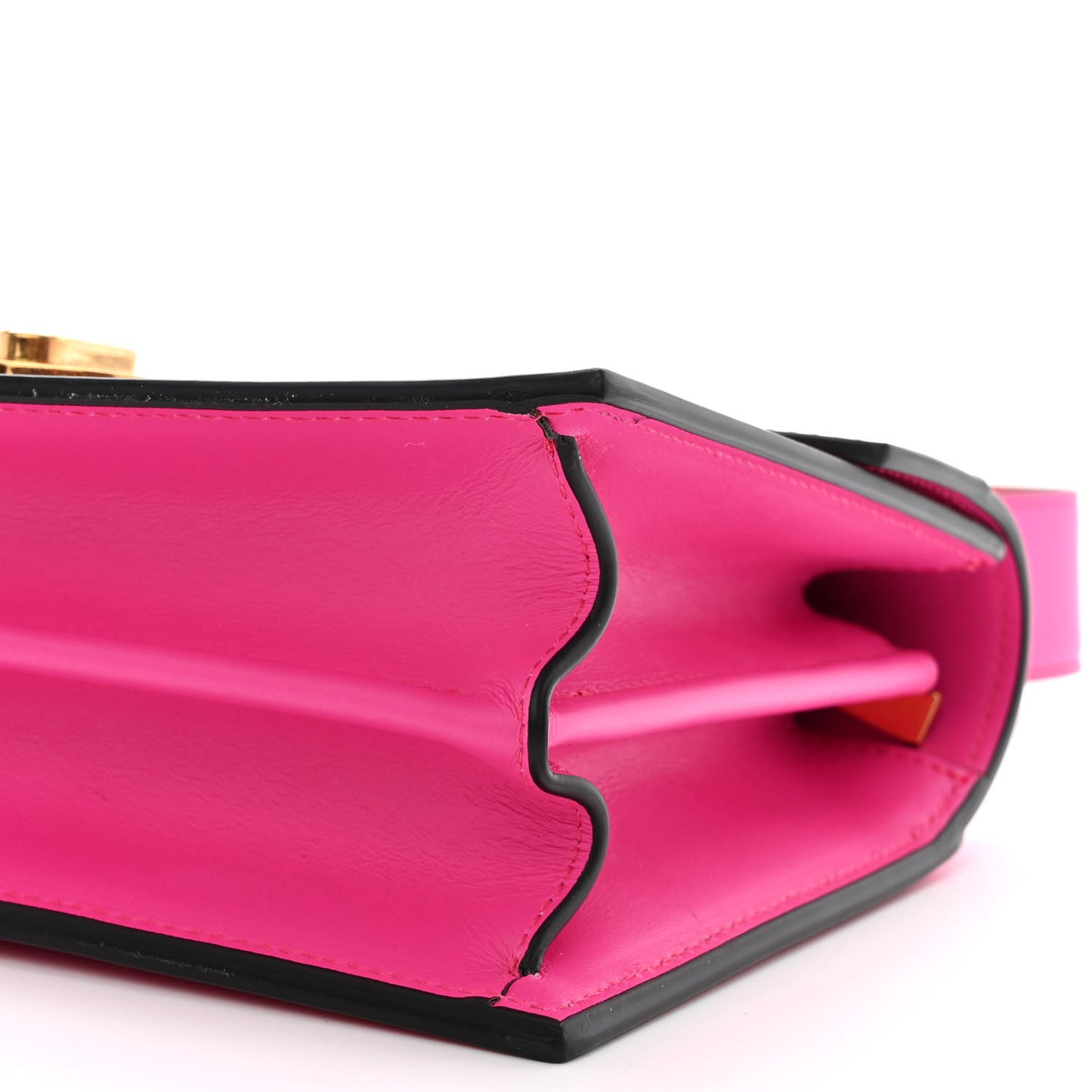 Calfskin Large Elisa Shoulder Bag Hot Pink
