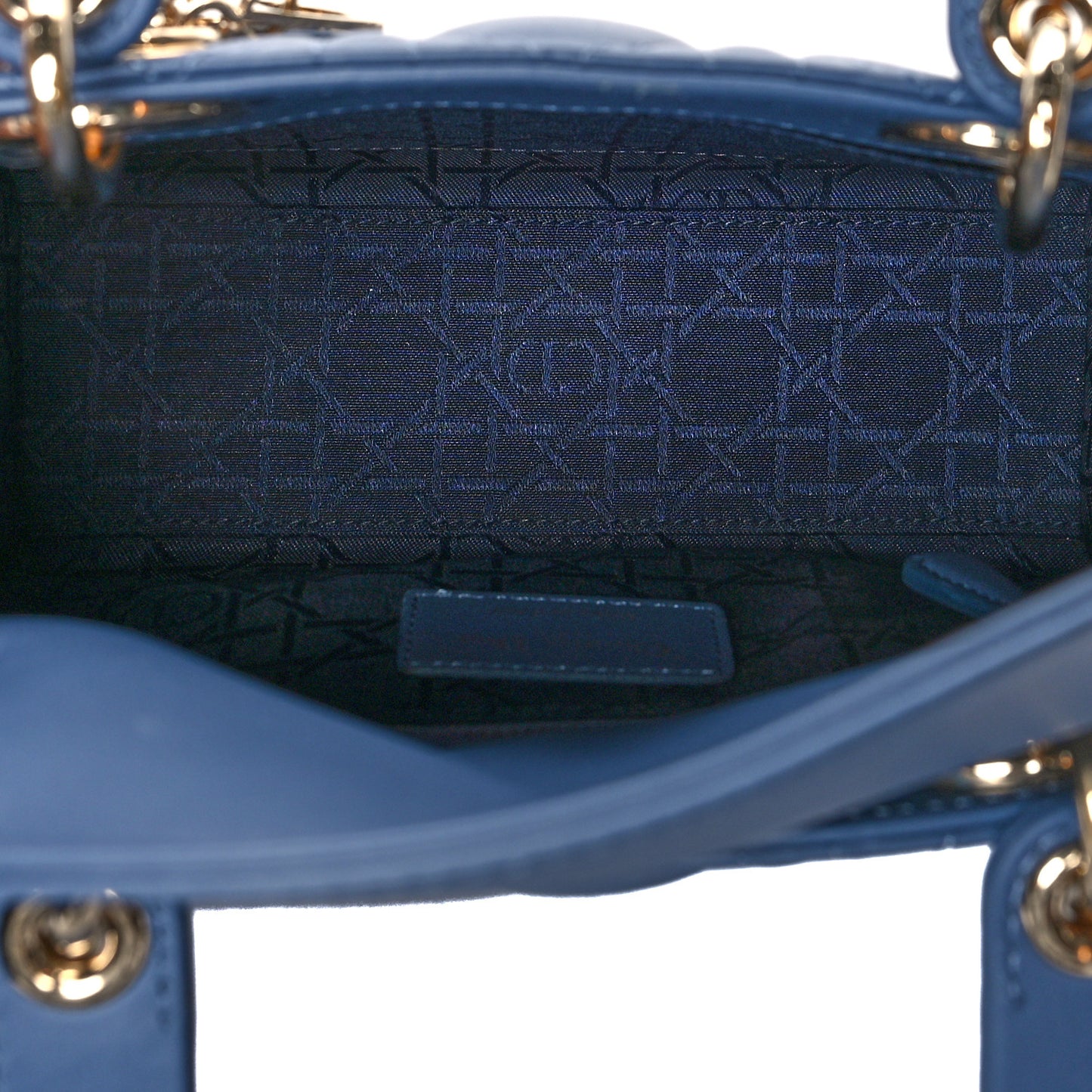 Lambskin Cannage Small My ABCDior Lady Dior Blue