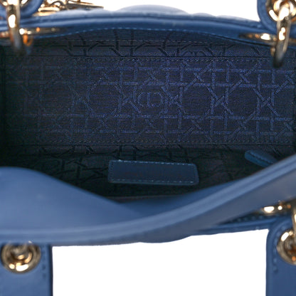 Christian Dior Lambskin Cannage Small My ABCDior Lady Dior Blue 5 of 9