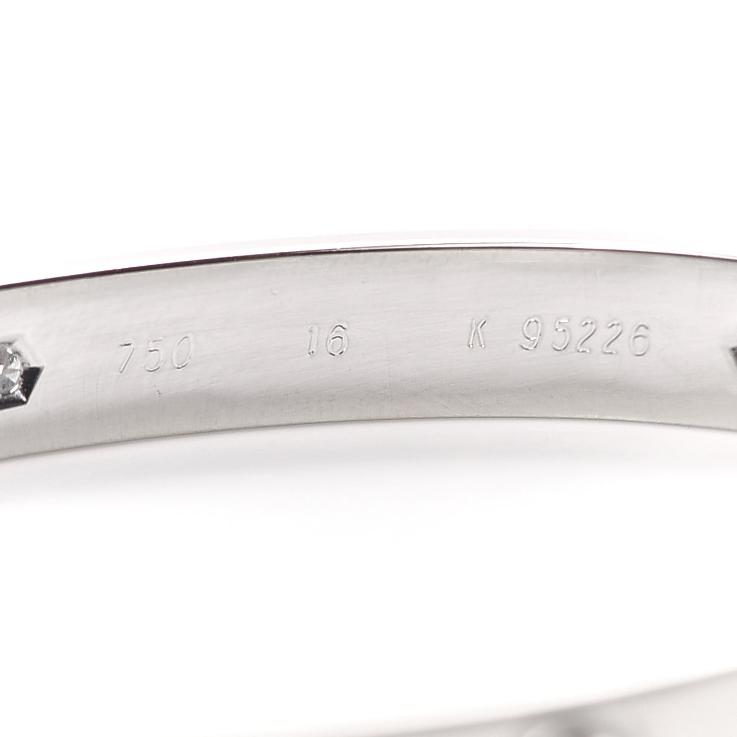 18K White Gold 6 Diamond LOVE Bracelet 16