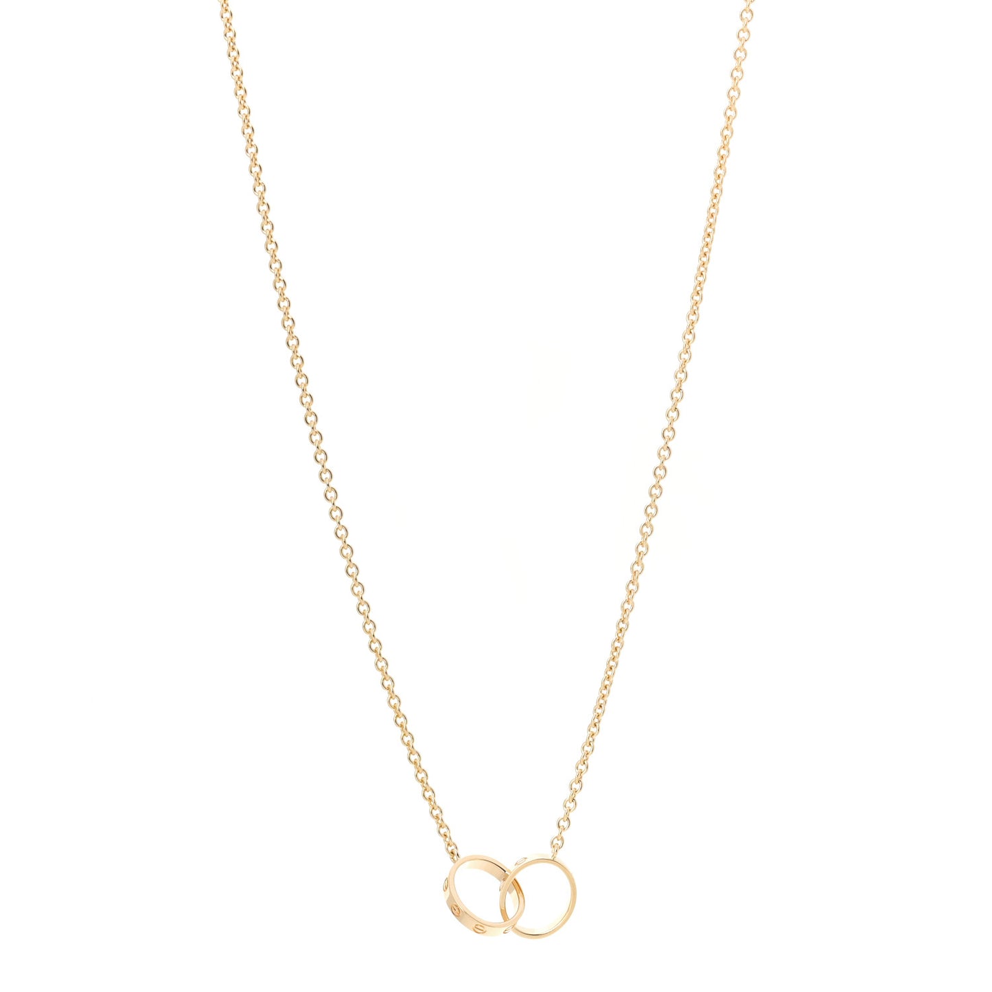 18K Yellow Gold Interlocking LOVE Necklace