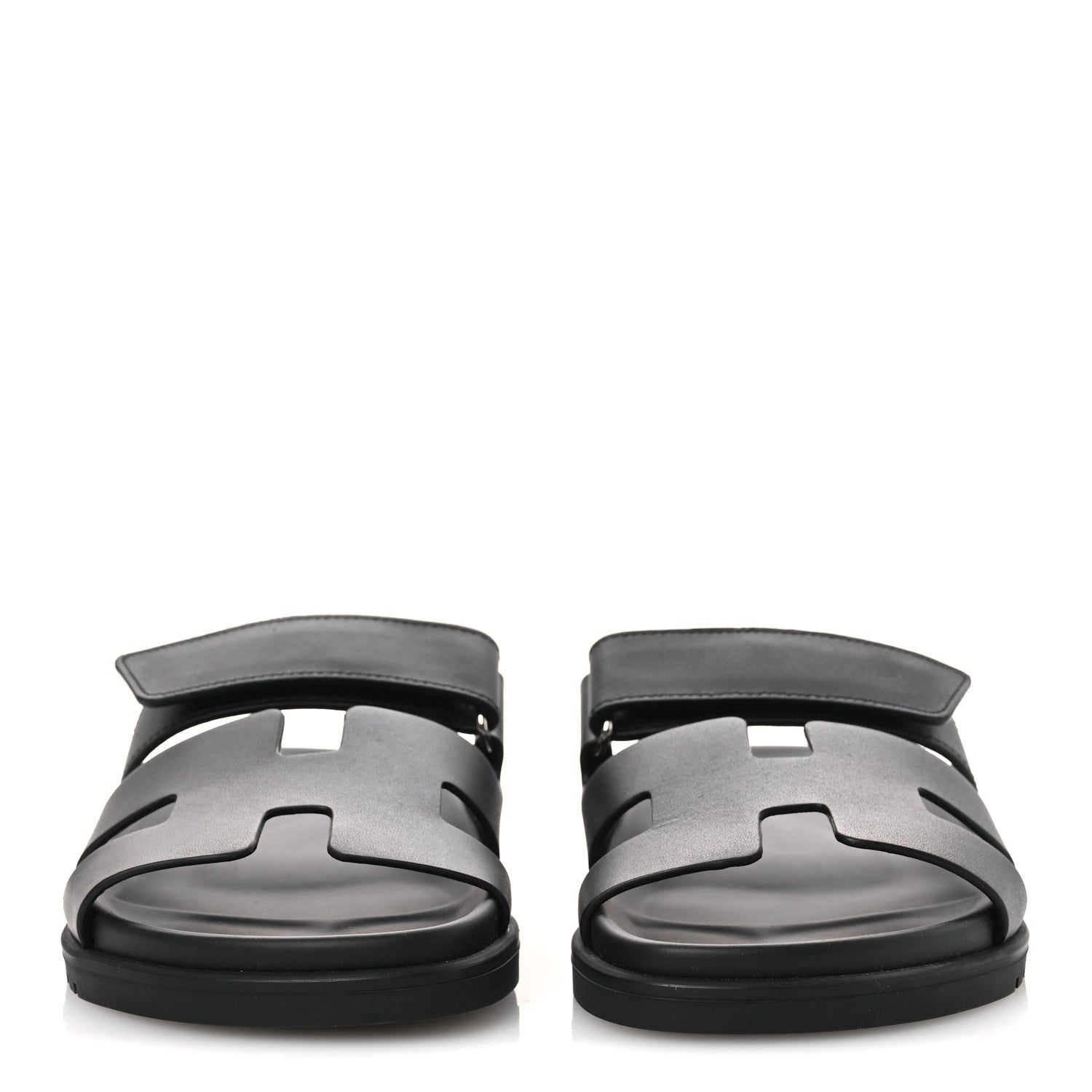 Hermes Calfskin Womens Chypre Sandals 39 Black 3 of 11