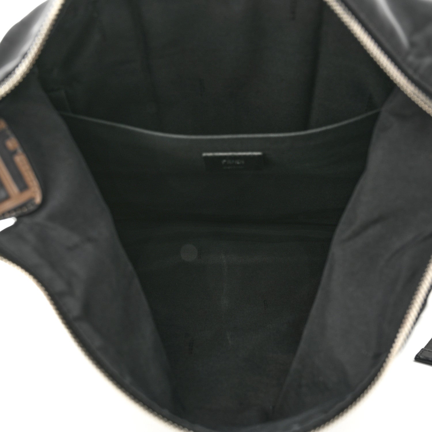 Fendi Nylon Vitello FF 1974 Embossed Cross Strap Backpack Black Maya 5 of 10