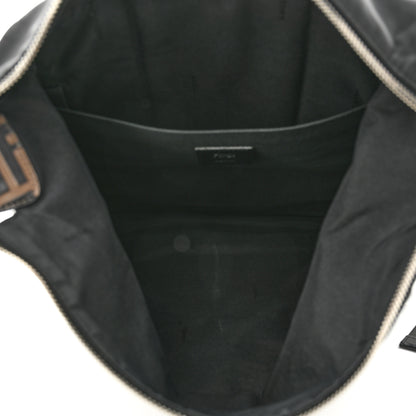 Fendi Nylon Vitello FF 1974 Embossed Cross Strap Backpack Black Maya 5 of 10