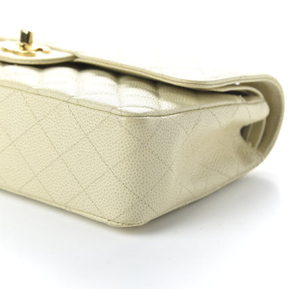 Chanel Caviar Quilted Medium Double Flap Dark White 7 of 11