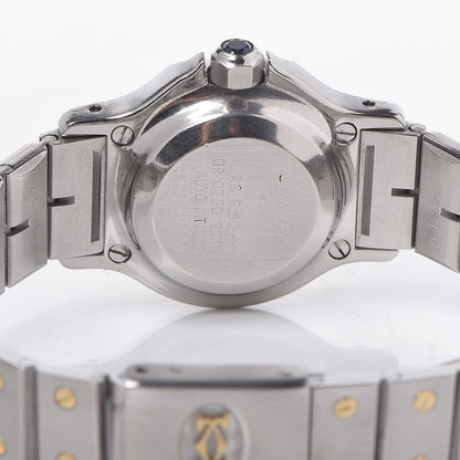 Cartier Stainless Steel 18K Yellow Gold 25mm Santos Octagon Automatic Watch 5 of 6