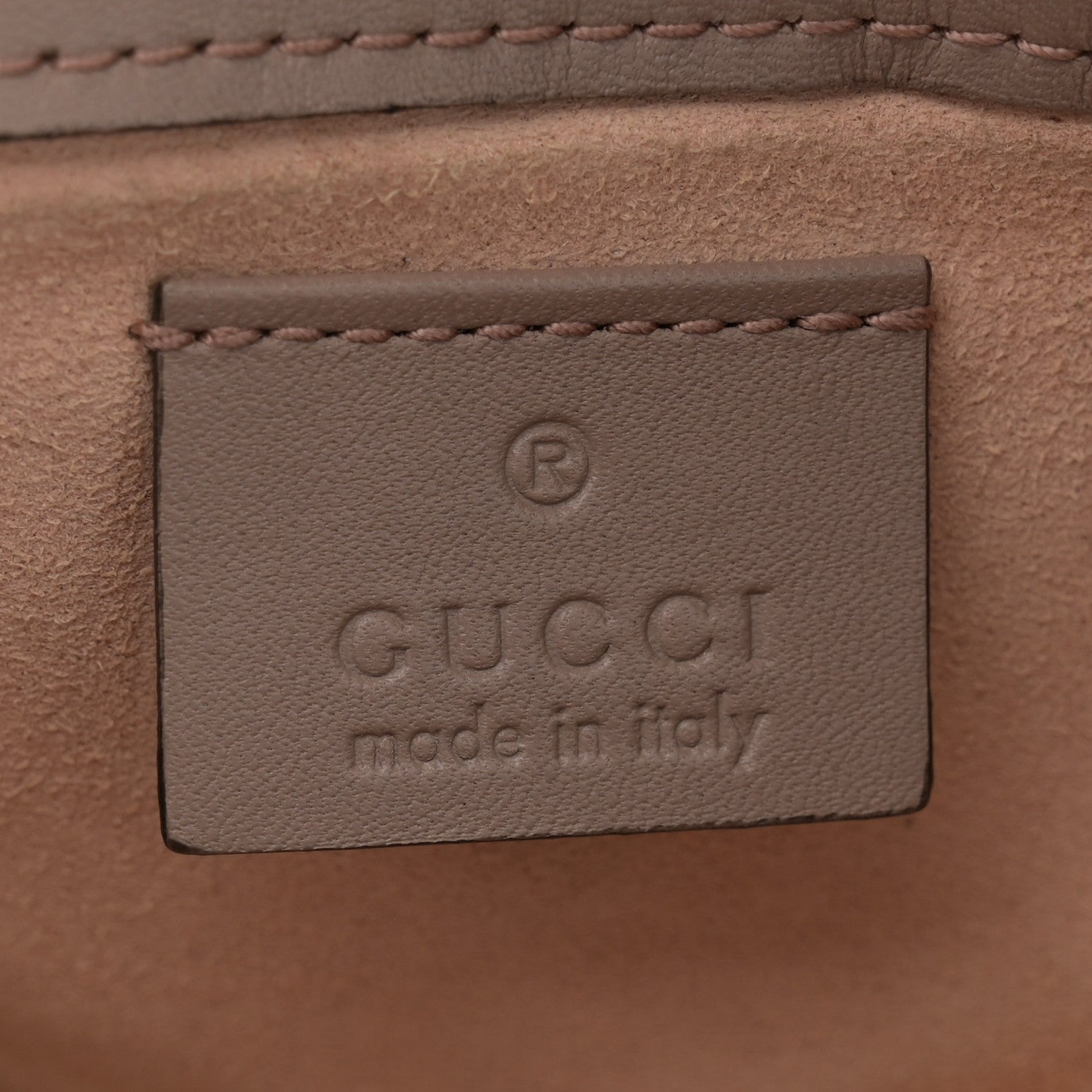 Gucci Calfskin Matelasse Super Mini GG Marmont Shoulder Bag Porcelain Rose 6 of 11