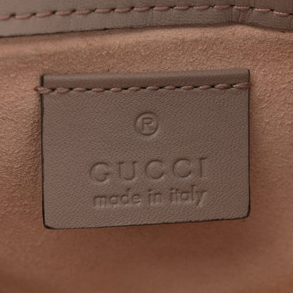 Gucci Calfskin Matelasse Super Mini GG Marmont Shoulder Bag Porcelain Rose 6 of 11