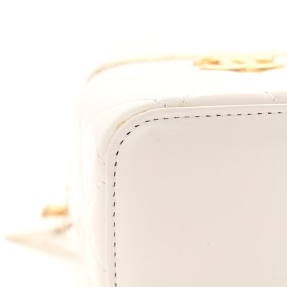 Chanel Calfskin Quilted Mini Perfect Fit Vanity Case With Chain White 11 of 13