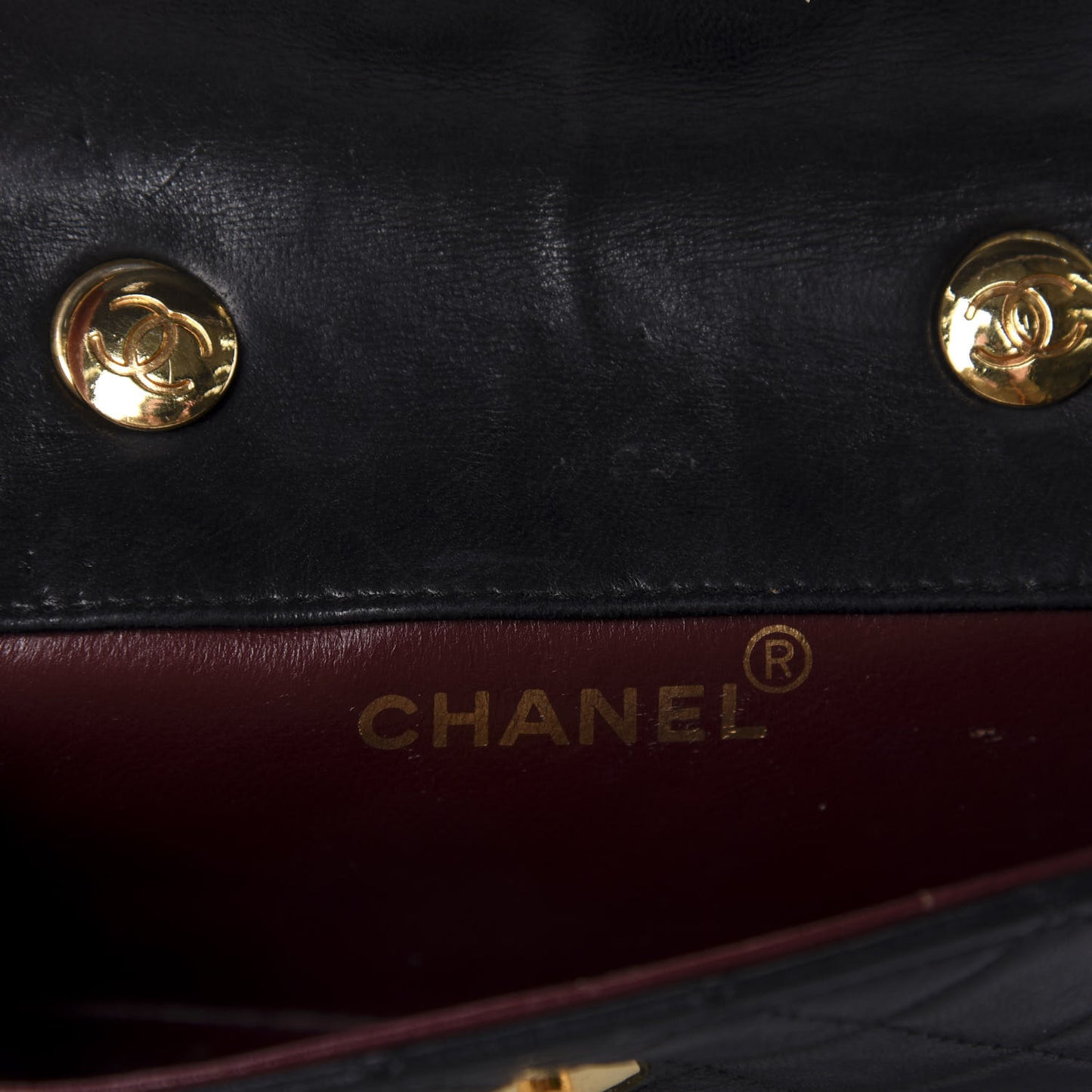 Lambskin Quilted Micro Mini Flap Bag Black