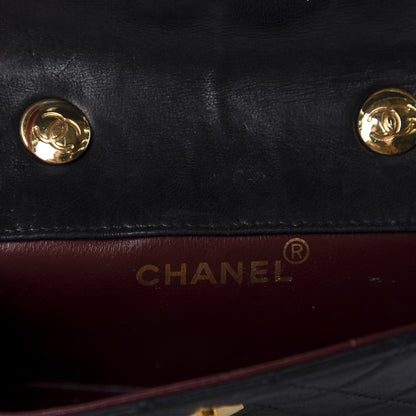 Chanel Lambskin Quilted Micro Mini Flap Bag Black 10 of 16