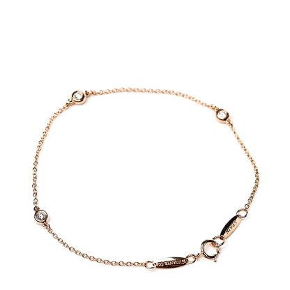 Tiffany 18K Rose Gold Diamond .15ctw Elsa Peretti Diamonds by the Yard Station Bracelet 3 of 8