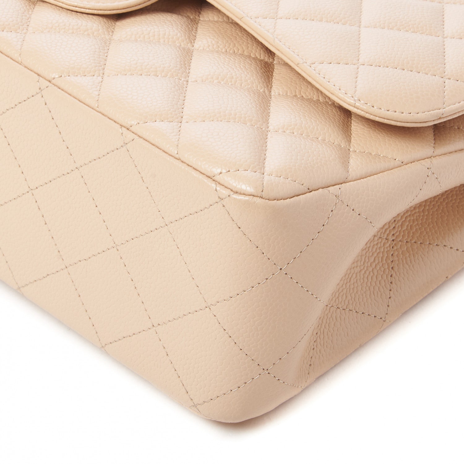 Chanel Caviar Quilted Jumbo Double Flap Beige Clair 5 of 11