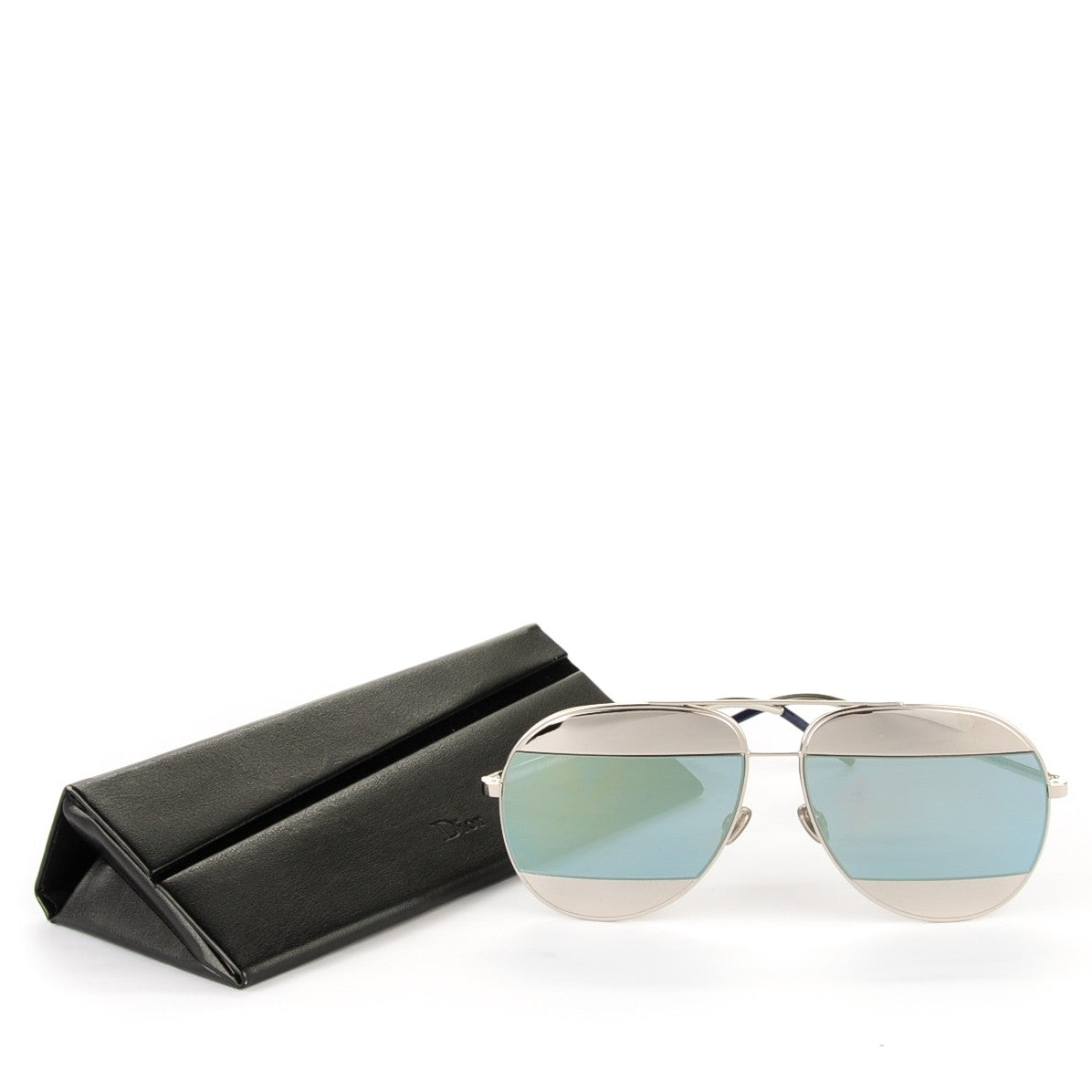 Christian Dior Split 1 Aviator Sunglasses Silver 6 of 6
